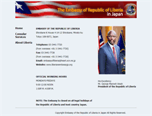 Tablet Screenshot of liberianembassyjp.org